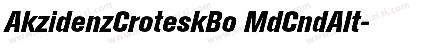 AkzidenzCroteskBo MdCndAlt字体转换